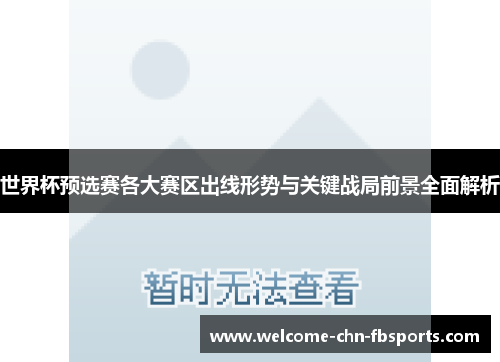 世界杯预选赛各大赛区出线形势与关键战局前景全面解析 世界杯预选赛各大赛区出线形势与关键战局前景全面解析